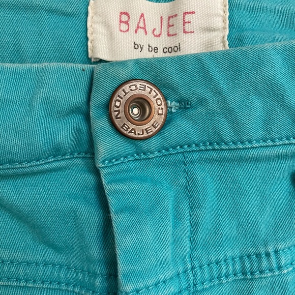 High rise blue/teal jean shorts - Picture 3 of 3